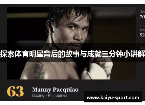 探索体育明星背后的故事与成就三分钟小讲解